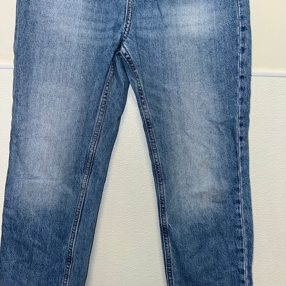 Old Navy Blue High-Rise Slouchy Straight Jeans Size 14 Girls - Picture 11 of 13